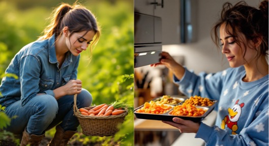 Carrot harvest vs microwave Carrot harvest vs microwave